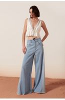 Calça Jeans Flare Recorte