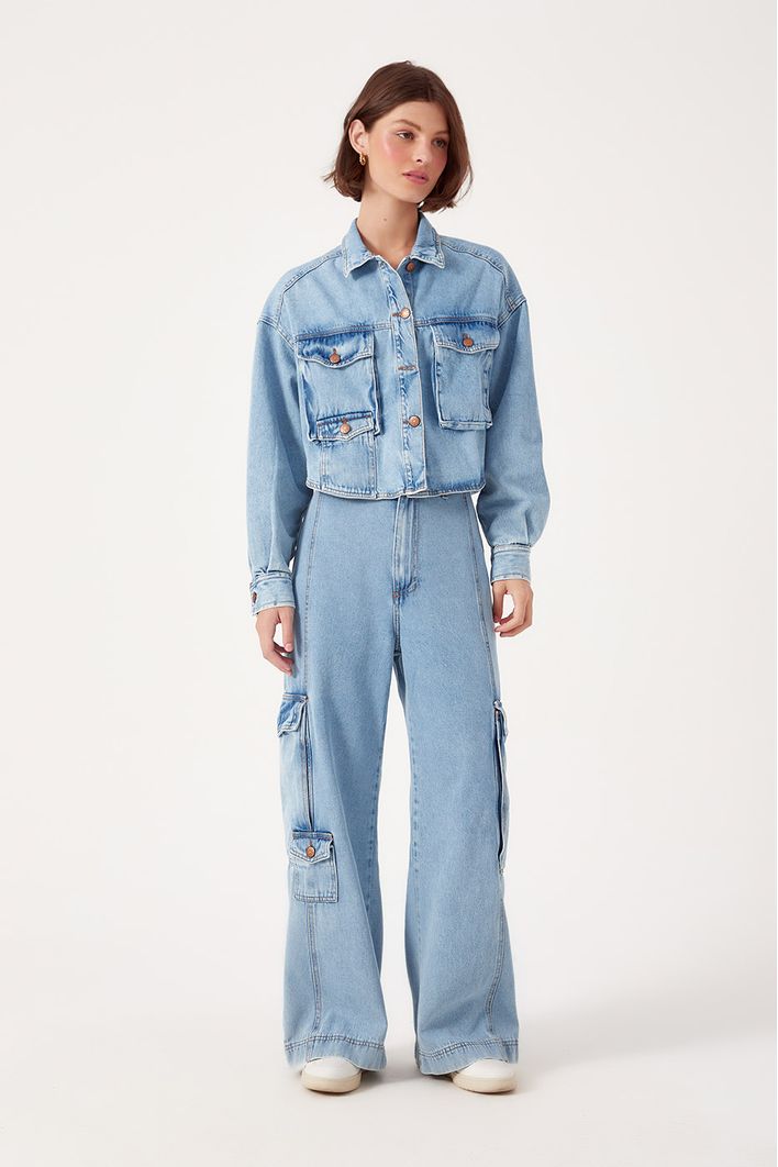 Calça Jeans Bolsos