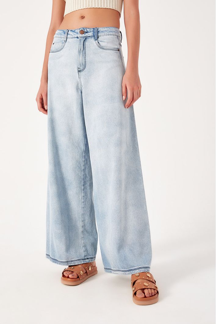 Calça Jeans Detalhe Pence