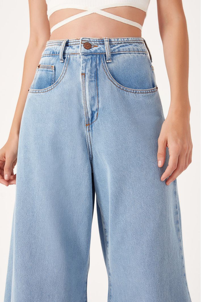 Calça Jeans Cropped