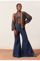 Calça Jeans Flare Dark