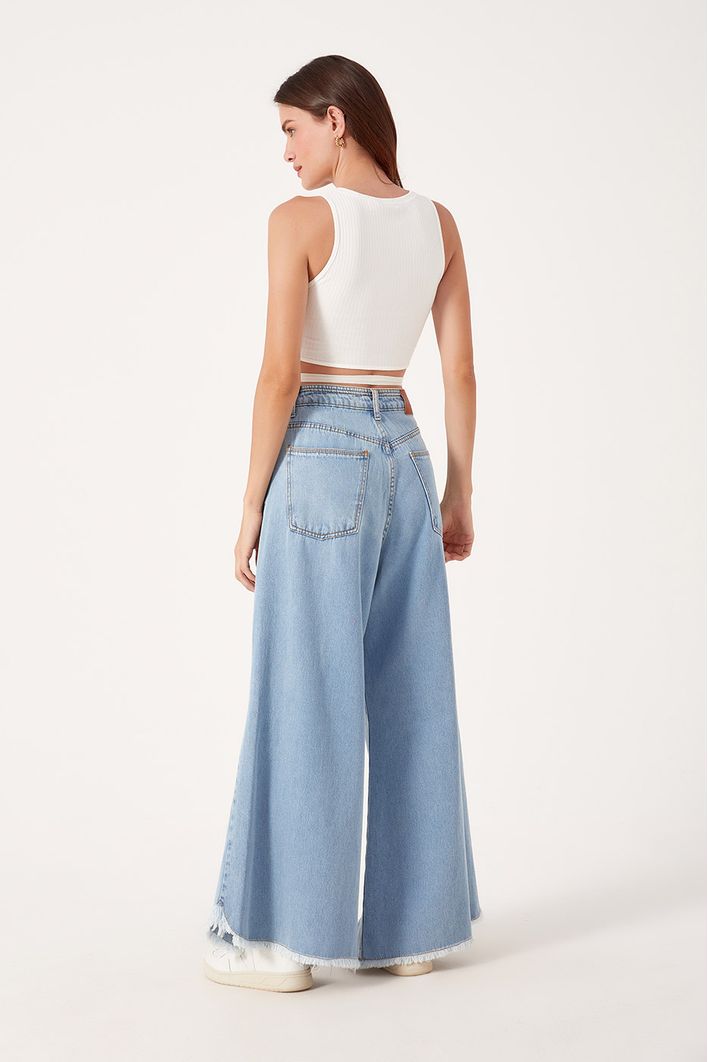 Calça Jeans Cropped