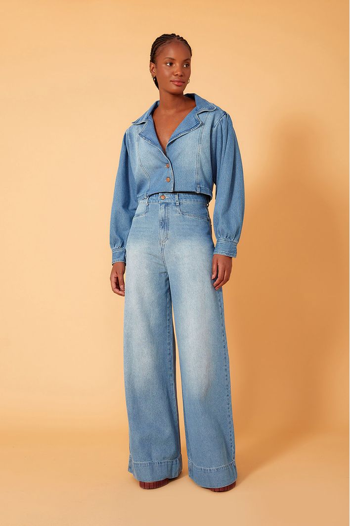 Calça Jeans Alfaiataria Bainhas