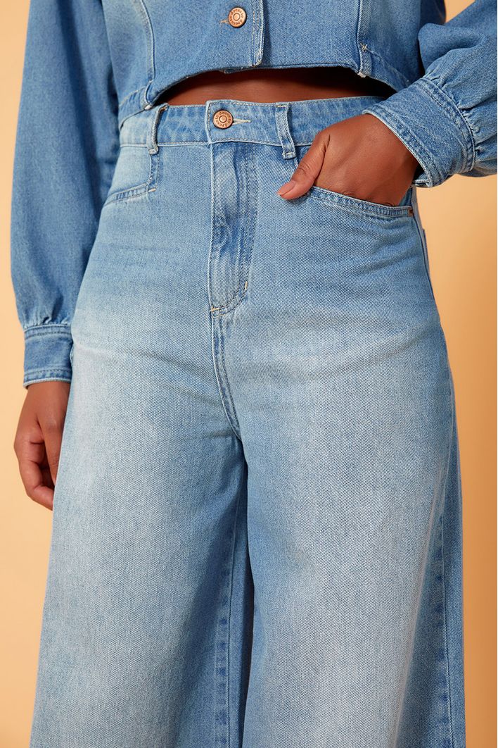 Calça Jeans Alfaiataria Bainhas