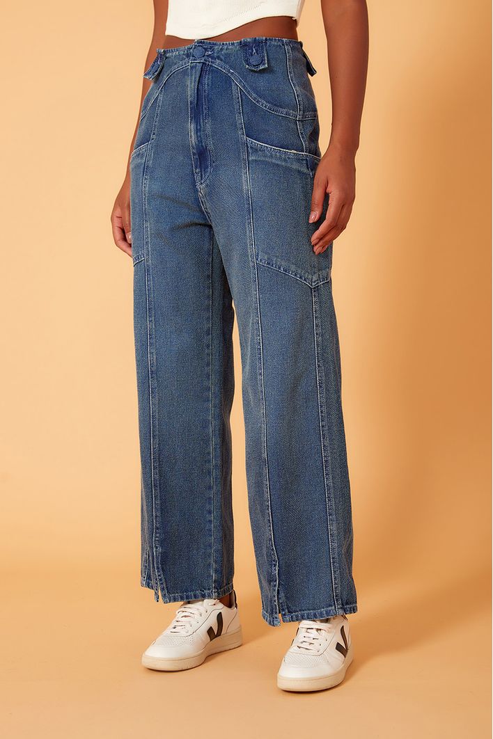 Calça Jeans Botões