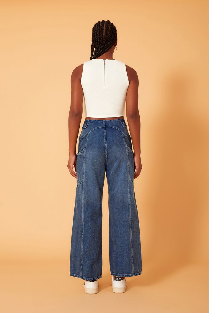Calça Jeans Botões