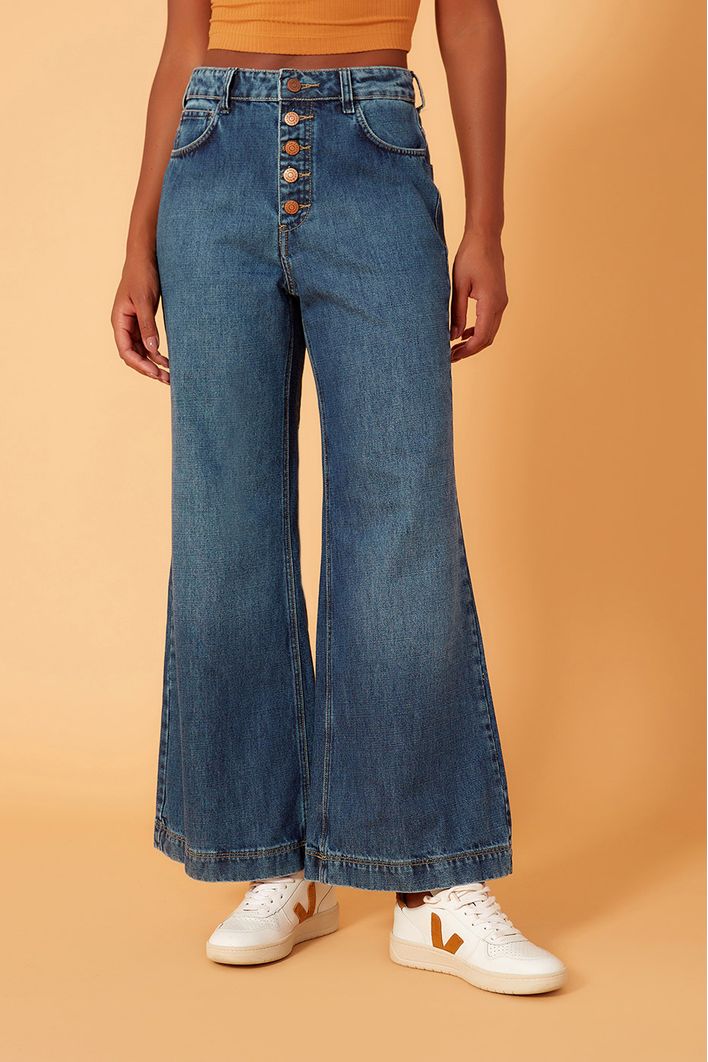 Calça Jeans Botões Braguilha