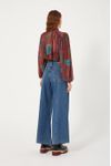 Calça Jeans Cropped Recortes