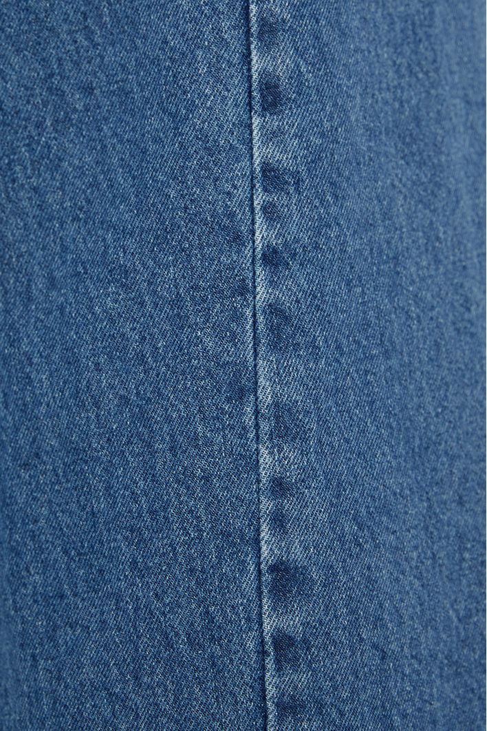 Calça Jeans Cropped Recortes