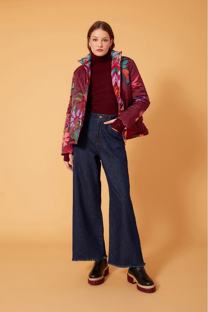 Calça Jeans Cropped