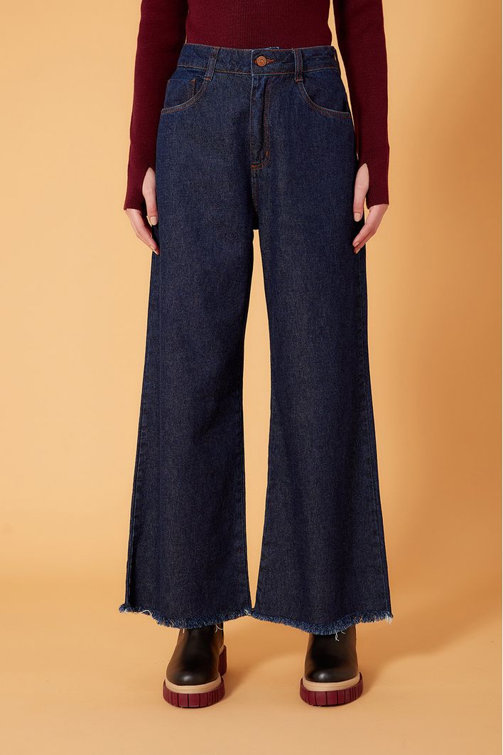 Calça Jeans Cropped