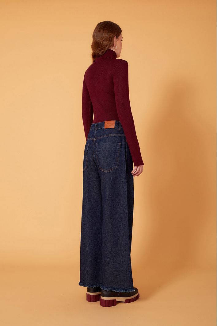 Calça Jeans Cropped