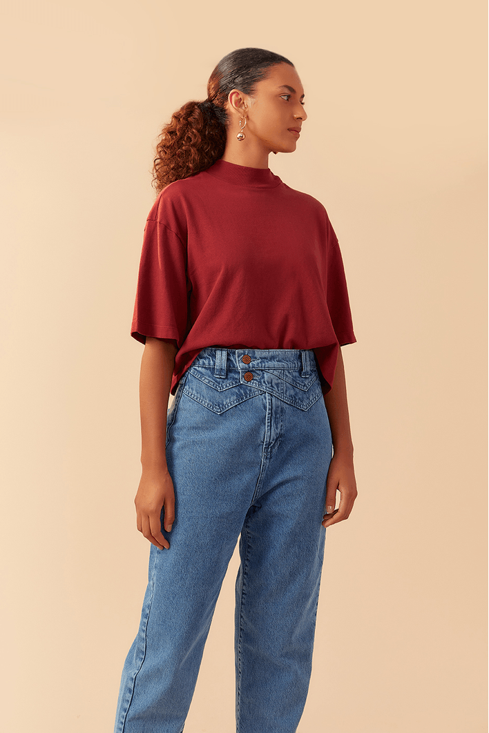 Calça Jeans Recortes Pala