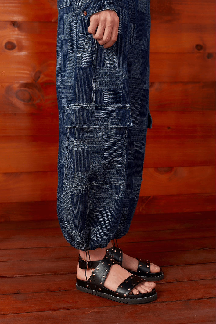 Calça Jeans Patchwork