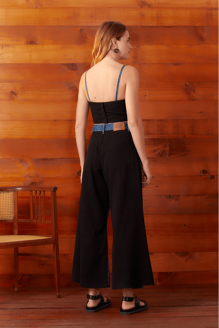 Calça Jeans Bicolor