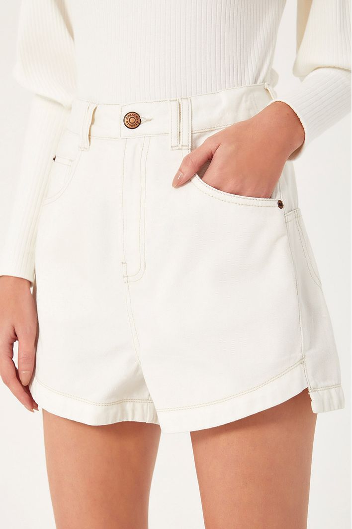 Short Sarja Bolso Pespontos