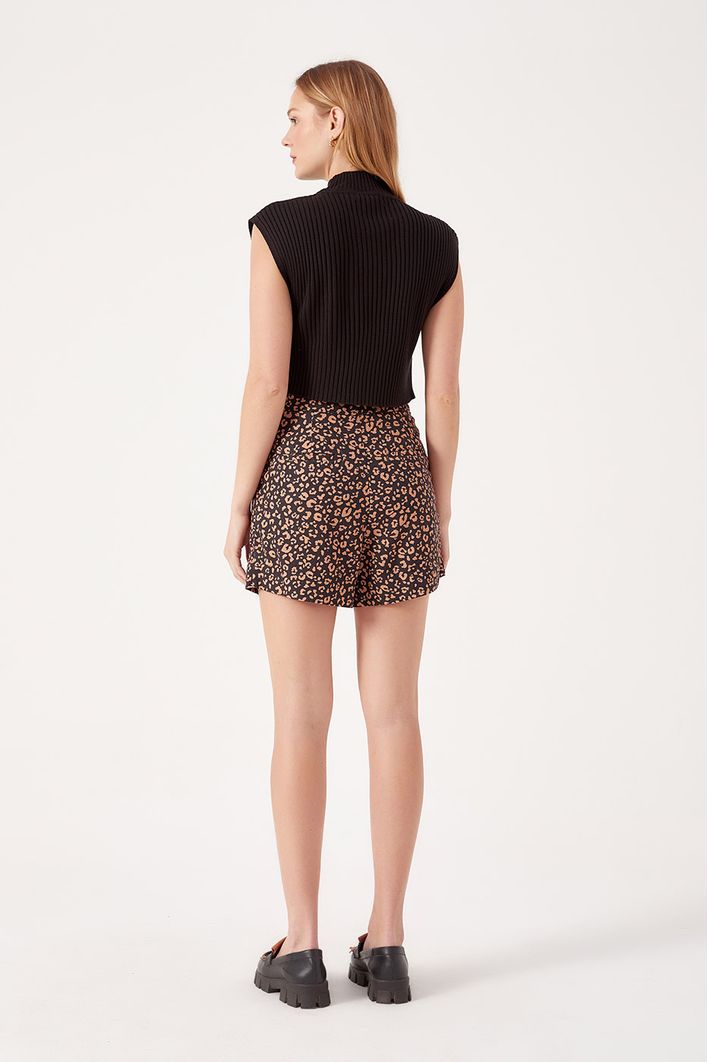 Short Linho Estampa Onçalina