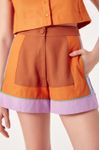 Short Linho Recortes Color