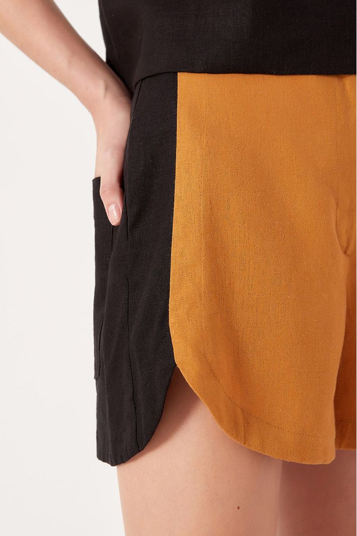 Short Linho Bicolor