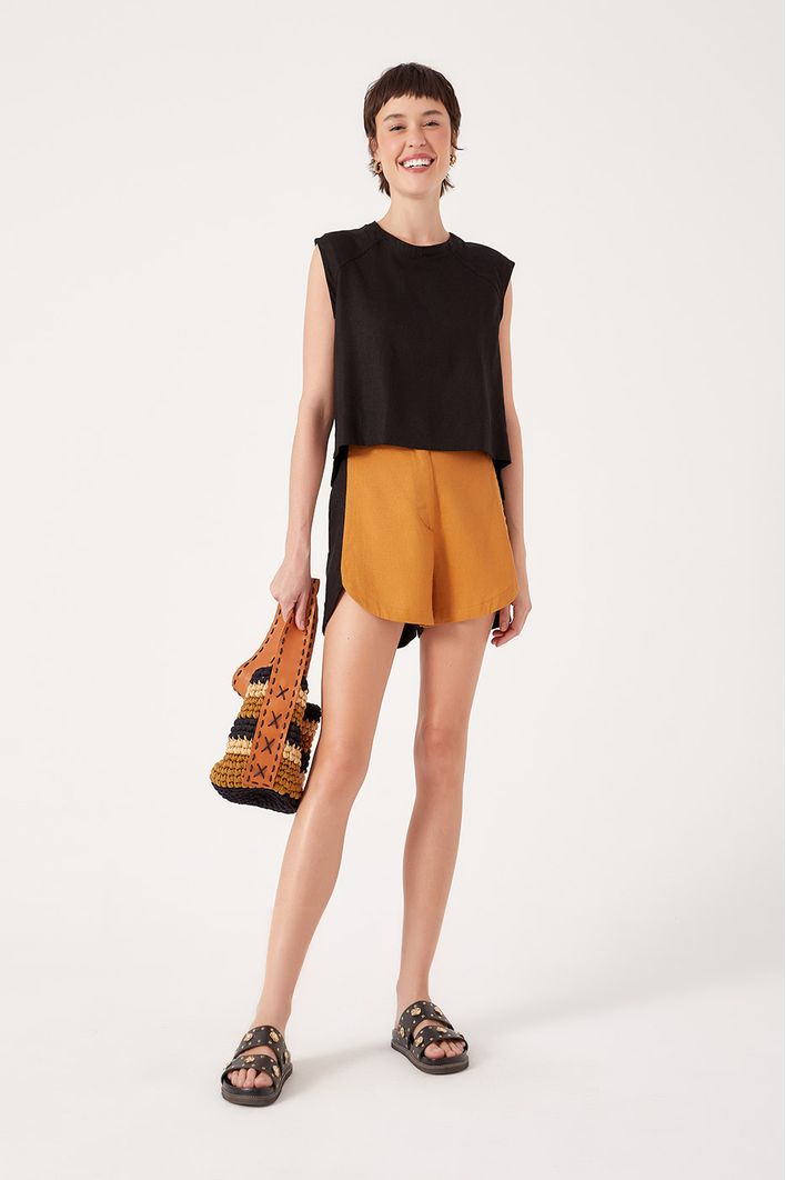 Short Linho Bicolor
