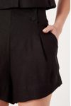Short Linho Botoes Frente