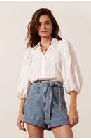 Short Jeans Faixa Pespontada