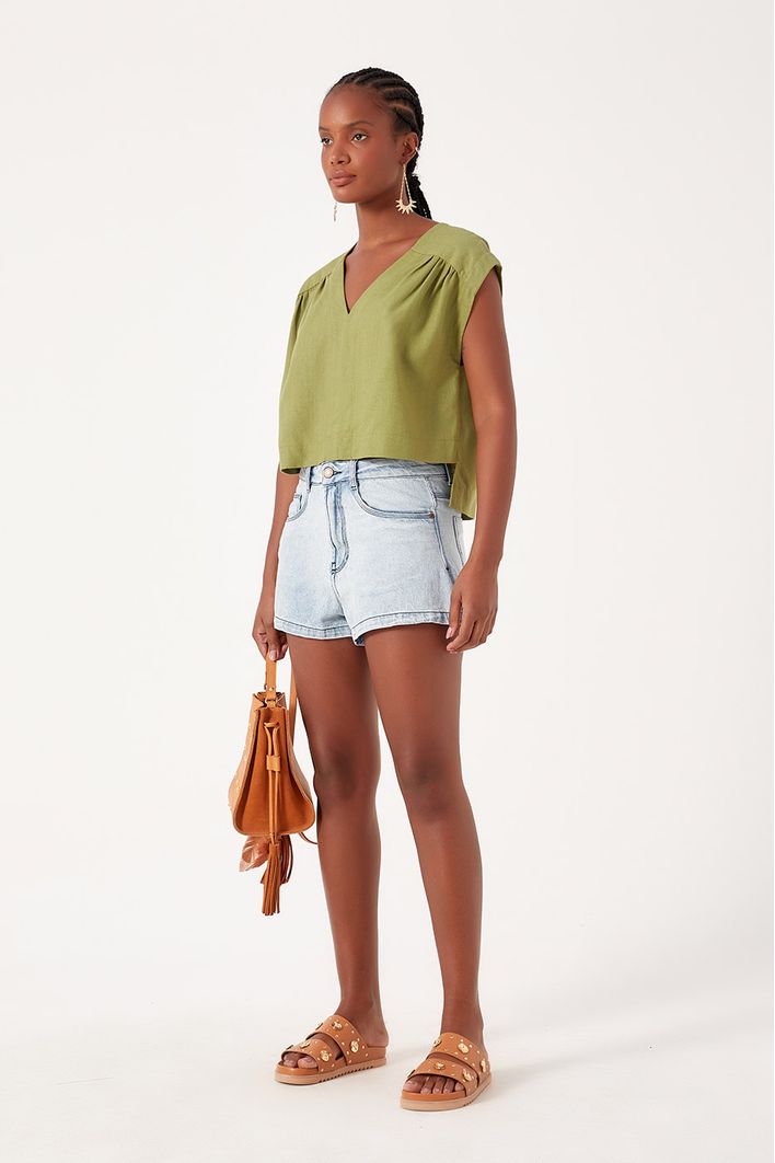 Short Jeans Detalhe Pence