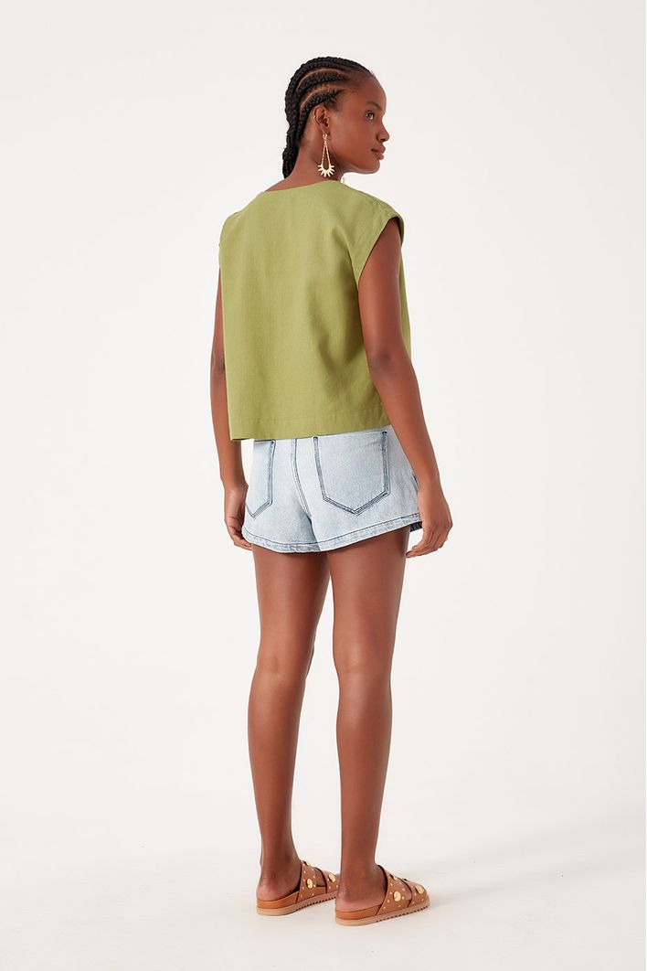 Short Jeans Detalhe Pence
