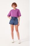 Short Jeans Detalhe Pespontos
