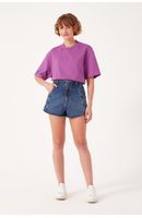 Short Jeans Detalhe Pespontos