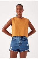 Short Jeans Detalhe Zig Zag