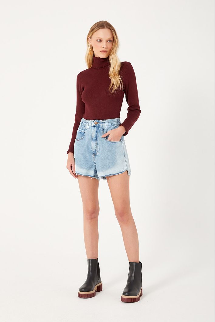 Short Jeans Barra Marcada