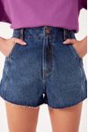 Short Jeans Detalhe Pespontos