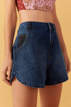 Short Jeans Detalhe Dark