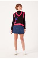 Saia Jeans Bolsos