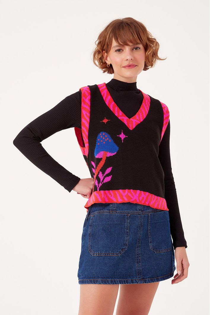 Saia Jeans Bolsos