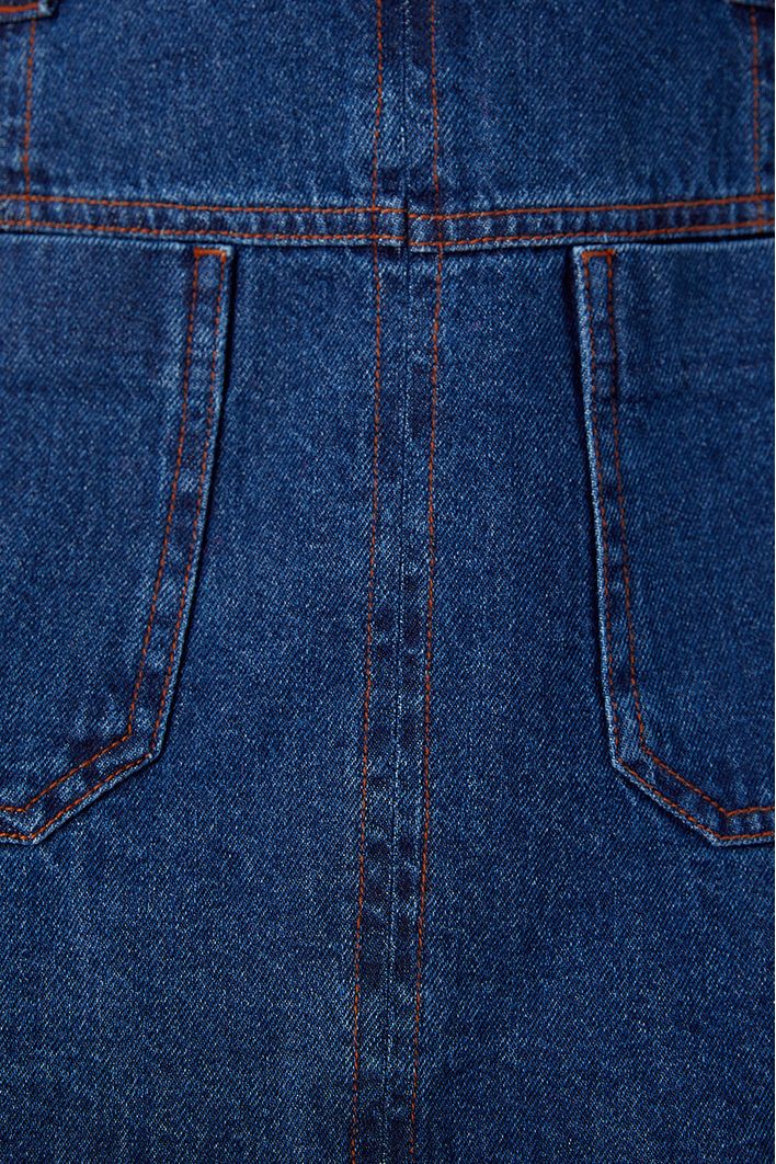 Saia Jeans Bolsos