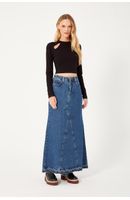 Saia Jeans Bainha Marcada