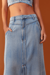 Saia Jeans Longa Recortes