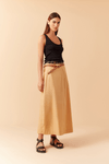 Saia Cropped Algodão Ampla