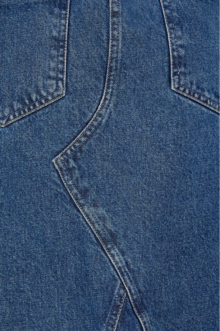 Saia Jeans Bainha Marcada
