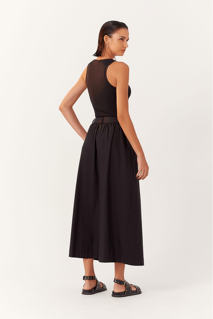 Saia Cropped Algodão Ampla