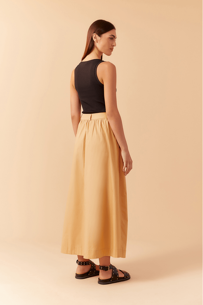 Saia Cropped Algodão Ampla