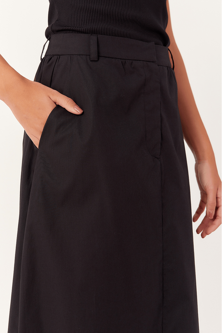 Saia Cropped Algodão Ampla