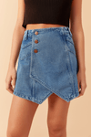 Saia Jeans Recortes Pala