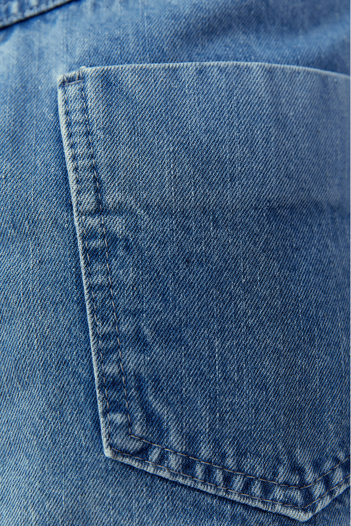 Saia Jeans Recortes Pala