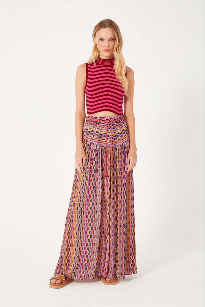 Saia Cropped Estampa Domingo