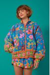 Casaco Puffer Double Estampa Jardineira