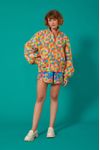Casaco Puffer Double Estampa Jardineira