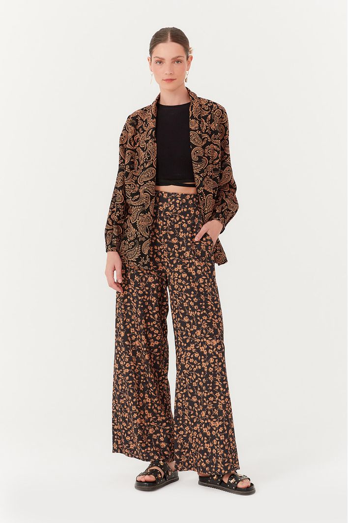 Blazer Linho Estampa Bonança